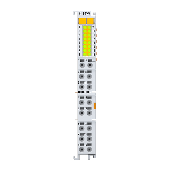 EL1429 | EtherCAT Terminal, 16-channel digital input, 24 V DC, 3 ms, positive/ground switching