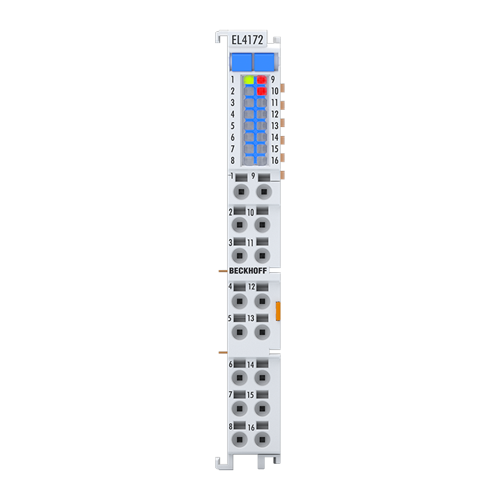 EL4172 | EtherCAT Terminal, 2-channel analog output, multi-function, ±10 V, ±20 mA, 16 bit, 10 ksps