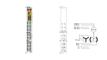 EL7201-9014 | EtherCAT Terminal, 1-channel motion interface, servomotor, 48 V DC, 2.8 A, OCT, suitable for STO applications