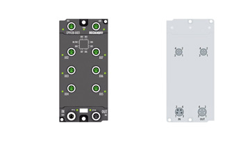 EP9128-0021 | EtherCAT Box, 8-port junction, EtherCAT, 100 Mbit/s, 24 V DC, M8