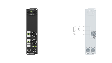 IE2512 | Extension Box, 2-channel PWM output, 24 V DC, 2.5 A, M12