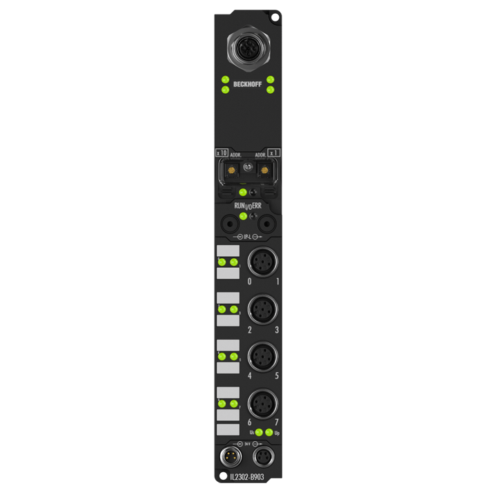 IL2302-B903 | Coupler Box, 4-channel digital input + 4-channel digital output, PROFINET, 24 V DC, 3 ms, 0.5 A, M12