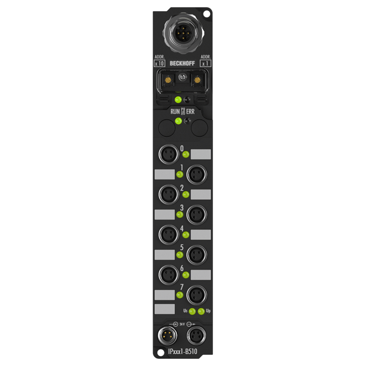 IP2321-B510 | Fieldbus Box, 4-channel digital input + 4-channel digital output, CANopen, 24 V DC, 3 ms, 2 A, M8