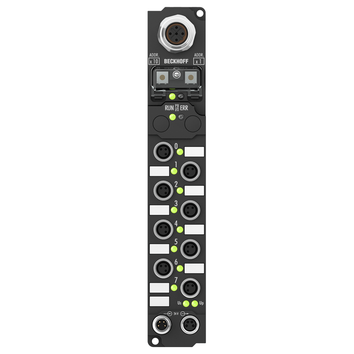 IP2321-Bxxx | Fieldbus Box, 4-channel digital input + 4-channel digital output, 24 V DC, 3 ms, 2 A, M8