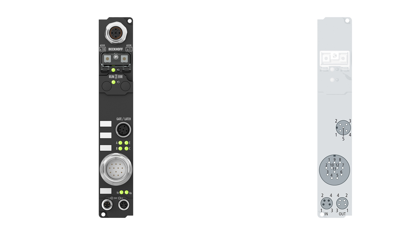 IP5109-Bxxx | Fieldbus Box, 1-channel encoder interface, incremental, 5 V DC (DIFF RS422, TTL), 1 MHz, M23
