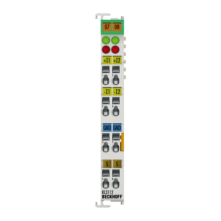 KL3112 | Bus Terminal, 2-channel analog input, current, 0…20 mA, 16 bit, differential