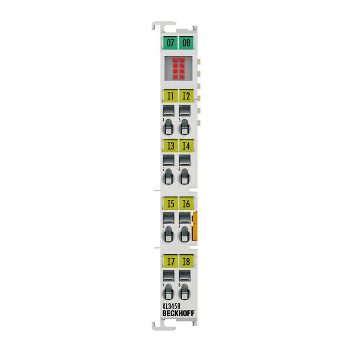 KL3458 | Bus Terminal, 8-channel analog input, current, 4…20 mA, 12 bit, single-ended
