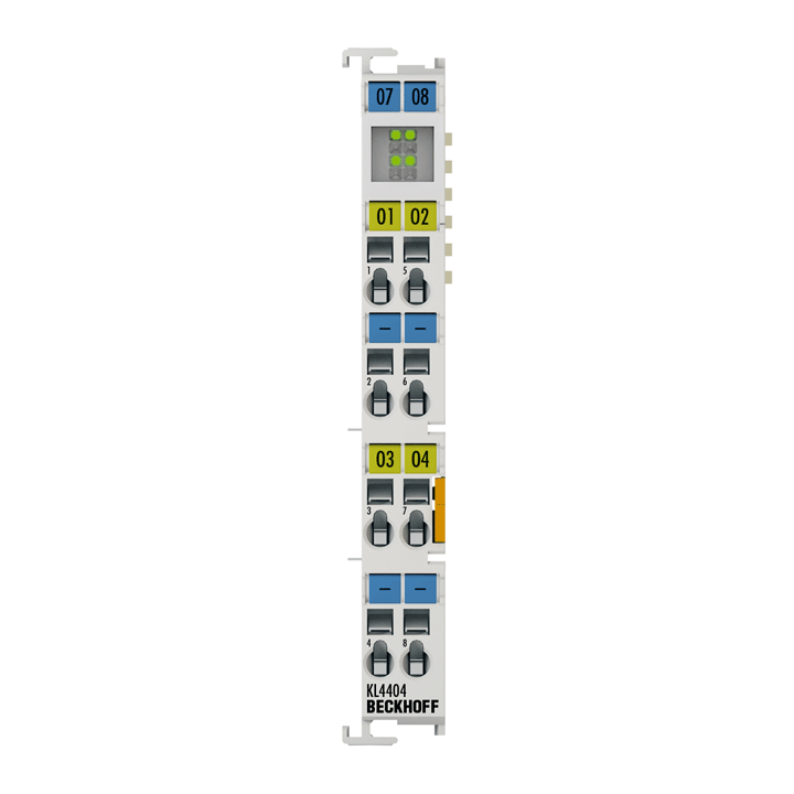 KL4404 | Bus Terminal, 4-channel analog output, voltage, 0…10 V, 12 bit, single-ended