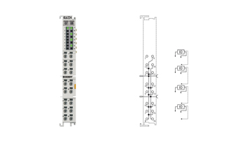 KL6224 | Bus Terminal, 4-channel communication interface, IO-Link, master